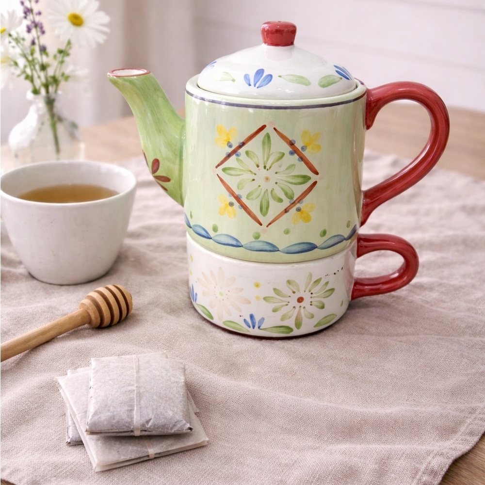 Floral Ceramic Teapot Set